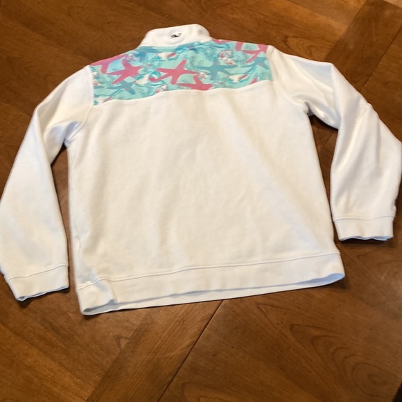 VINEYARD VINES Girls 1/4 zip Terry Cotton Sweatshirt - size 14 Large - Picture 8 of 17